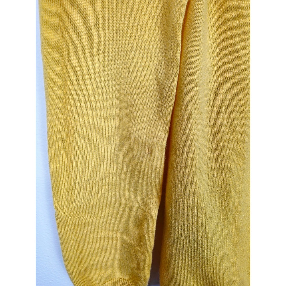 Ralph Lauren Womens Yellow Cashmere V Neck Button Front Cardigan Sweater Size S - Picture 6 of 8